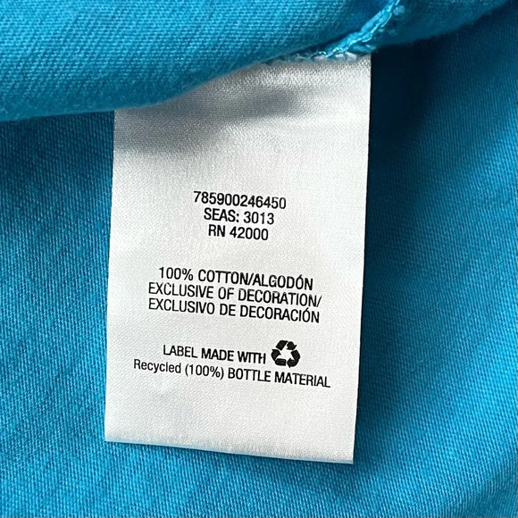 Basic Editions Women’s Blue V-Neck Tank Top - Size XL - VGUC - 100% Cotton - Picture 4 of 7